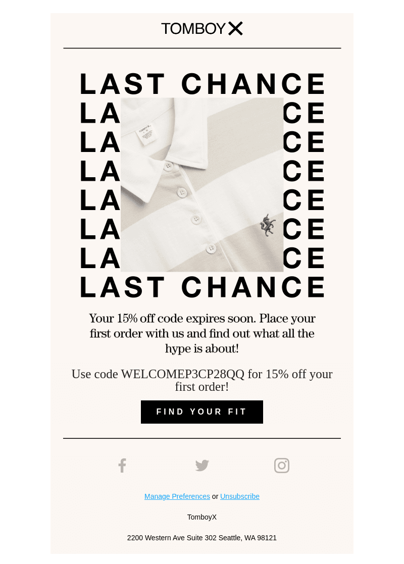 Your 15% off expires soon!
