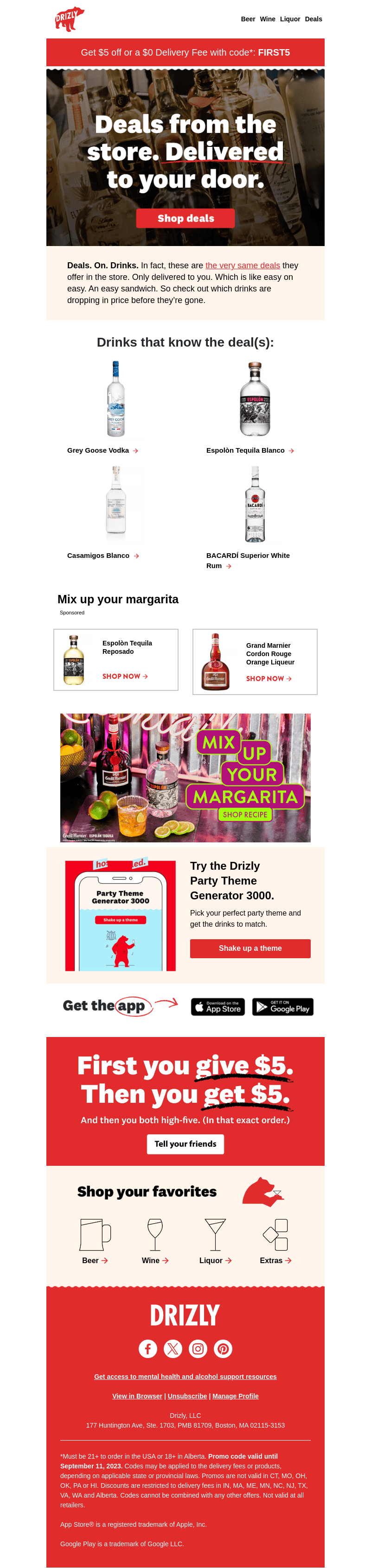 This email contains deals.