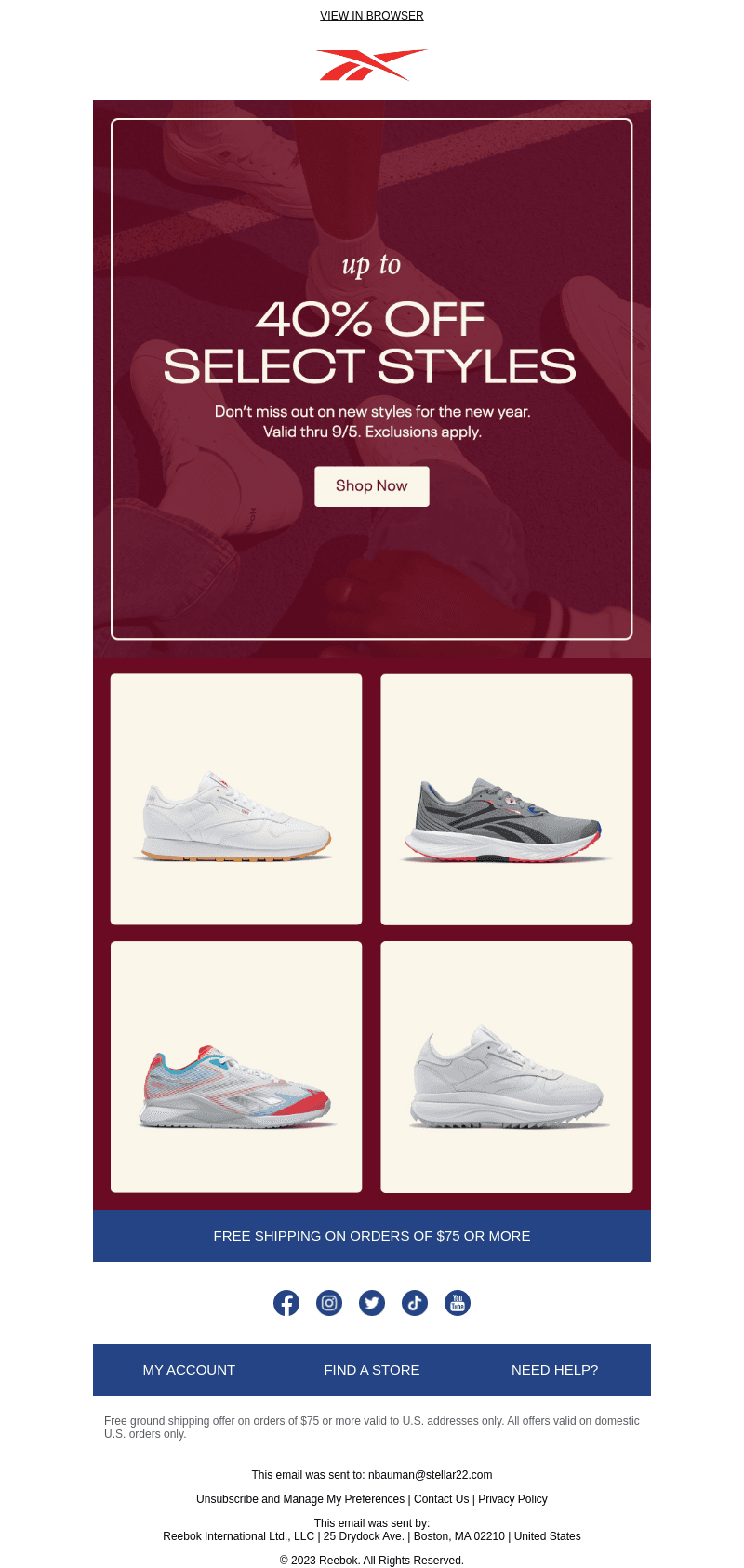 Last call: Up to 40% off