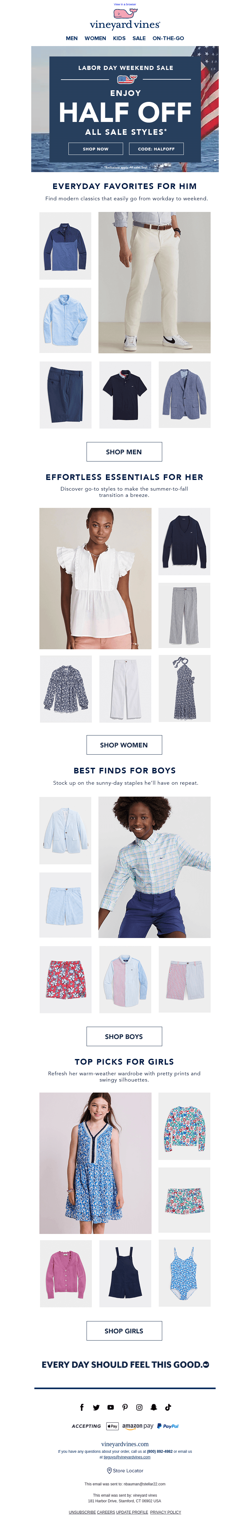 Half Off Sale ENDS TOMORROW
