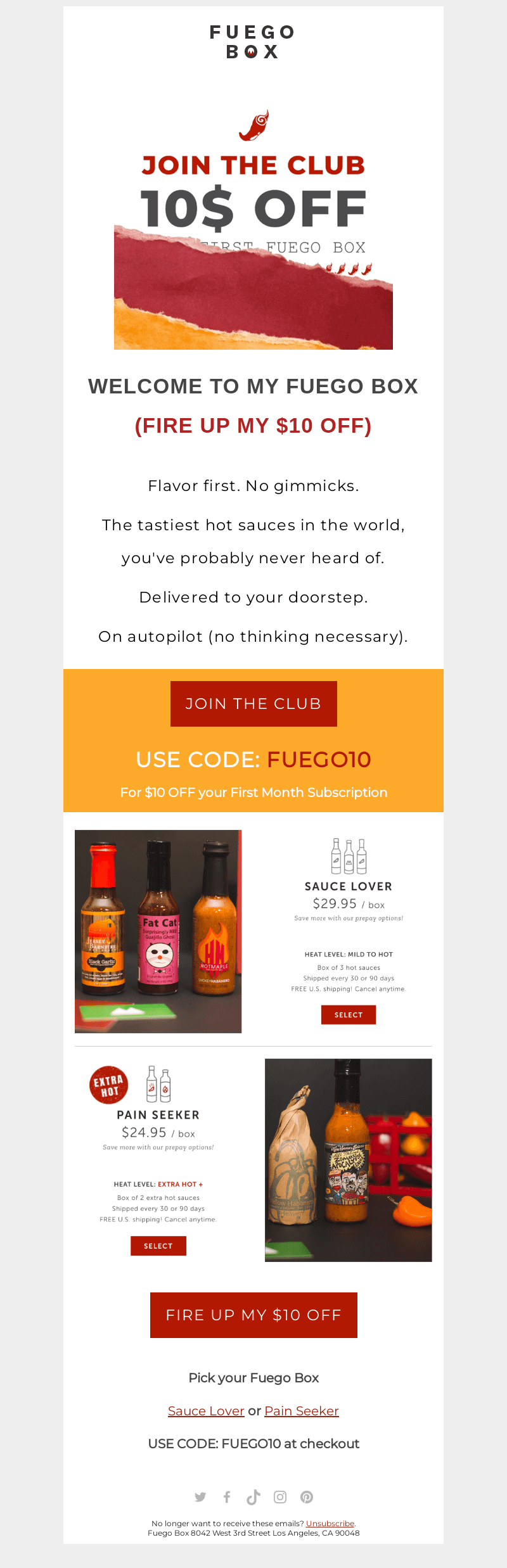 Fuego Box email from Tue, Sep 5, 2023