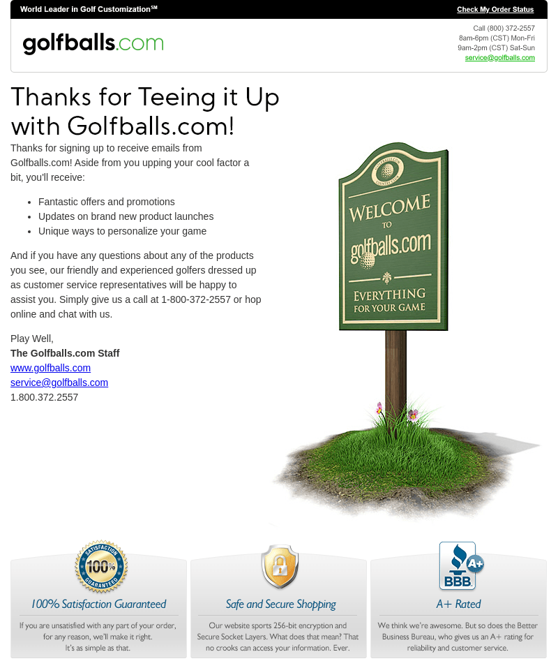 Golfballs email from Tue, Sep 5, 2023