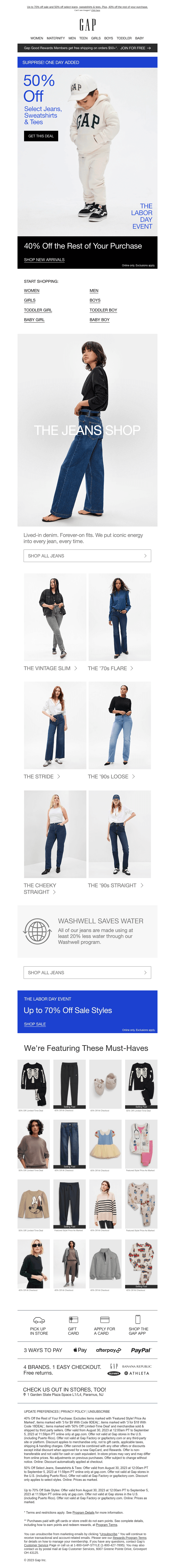 THE JEANS SHOP IS HERE