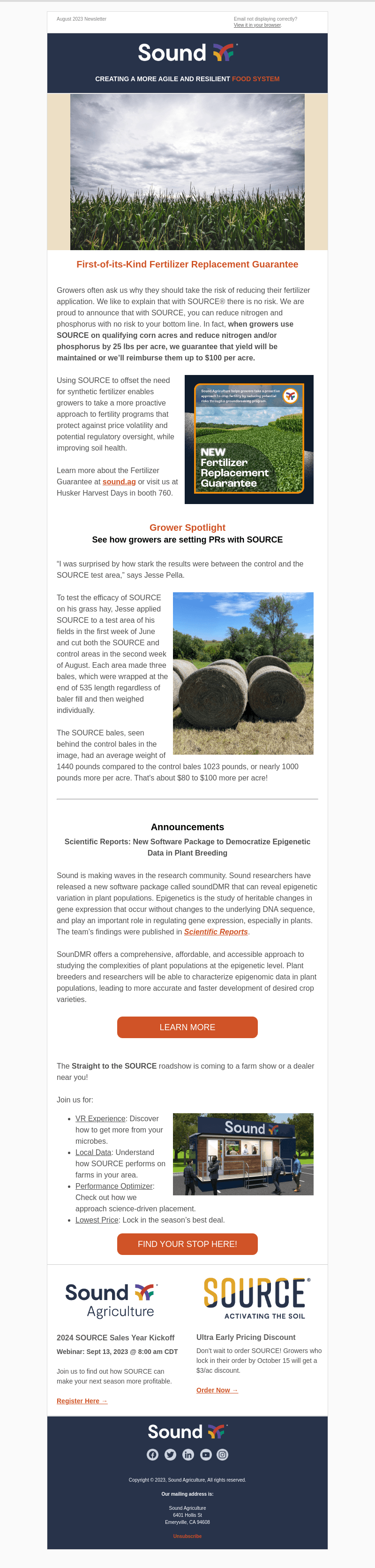 A New Fertilizer Replacement Guarantee
