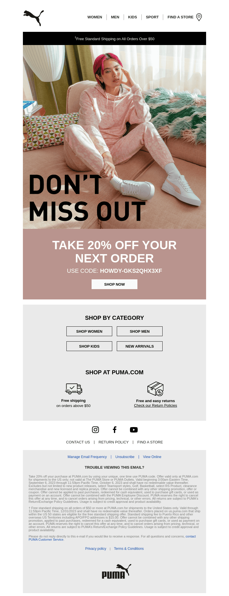 Last Chance to Use Your 20% Off