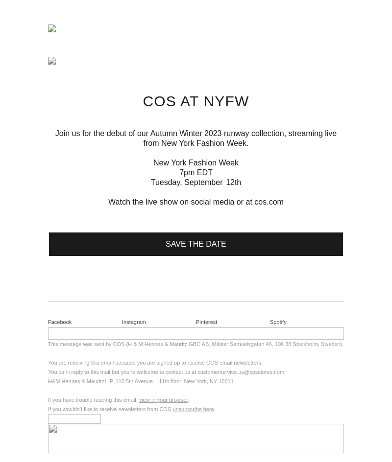 COS email from Wed, Sep 6, 2023