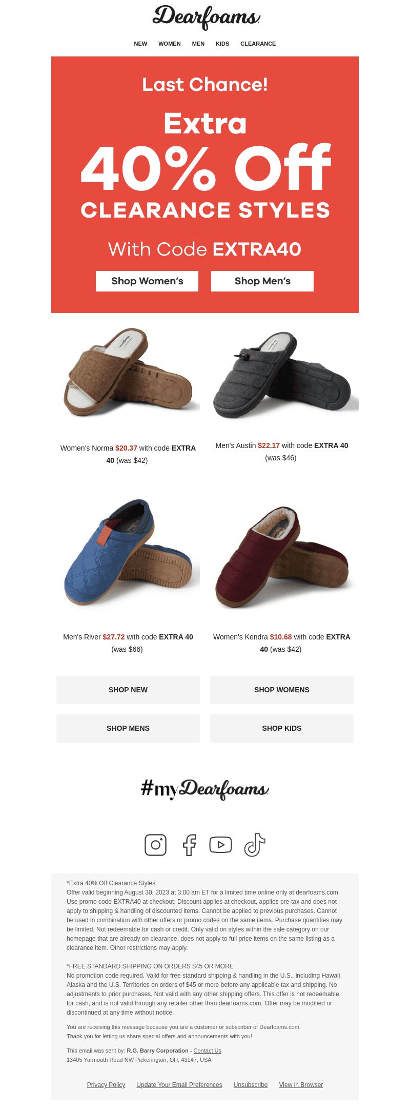Last Chance — Extra 40% off Clearance Styles