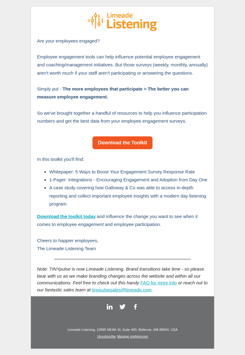 The Premier Participation Toolkit Designed for You | Limeade Listening