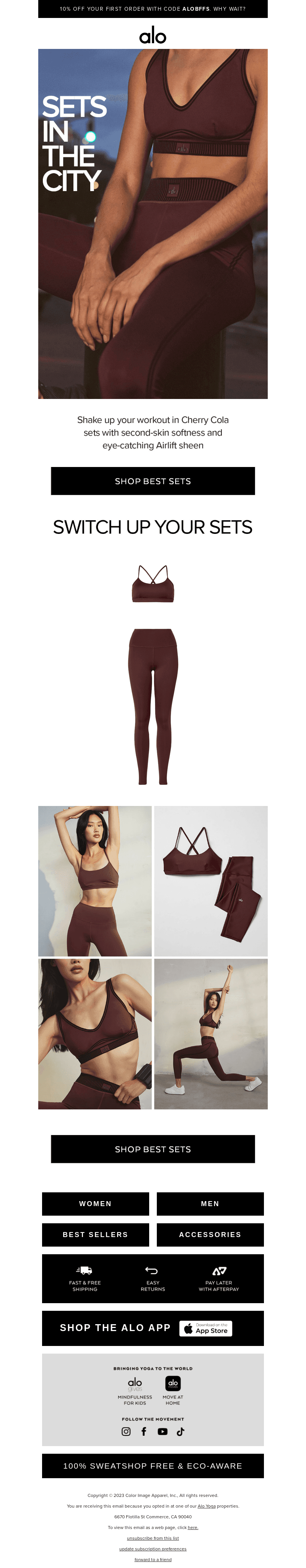 Fresh workout sets in NEW Cherry Cola