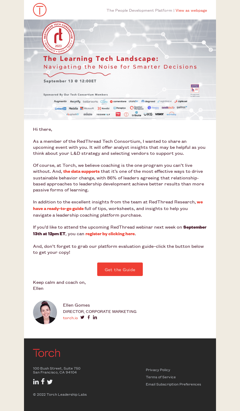 Join our partner RedThread Research for a webinar on the HR tech landscape