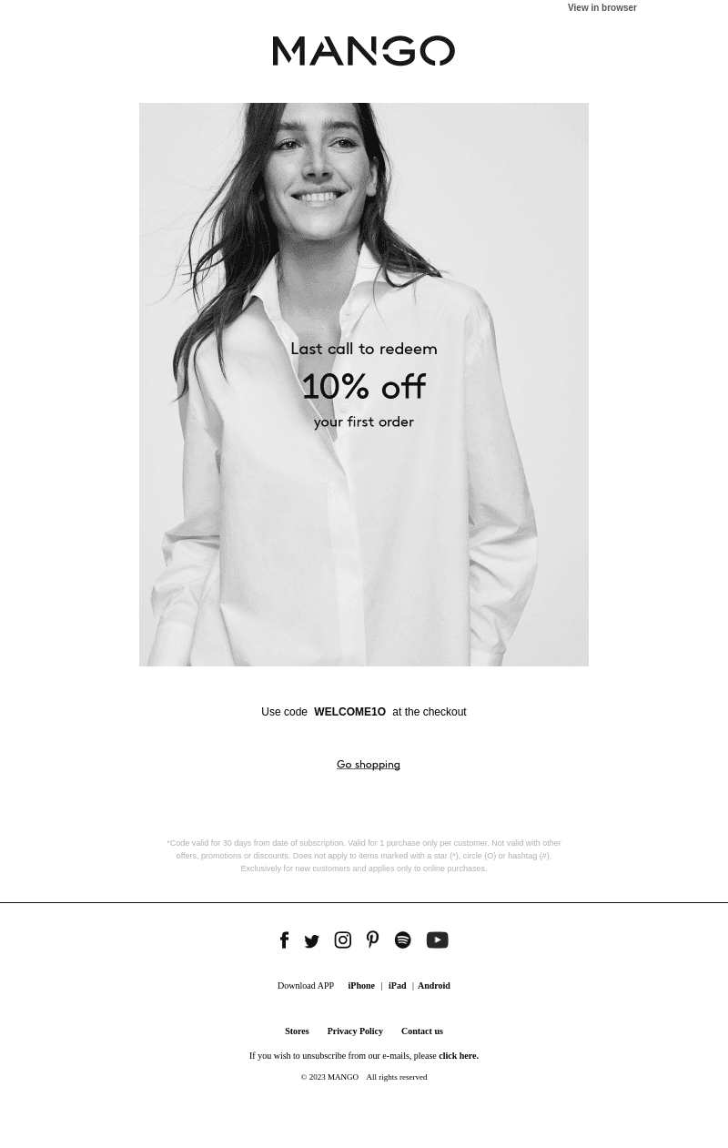 Your 10% off is about to expire
