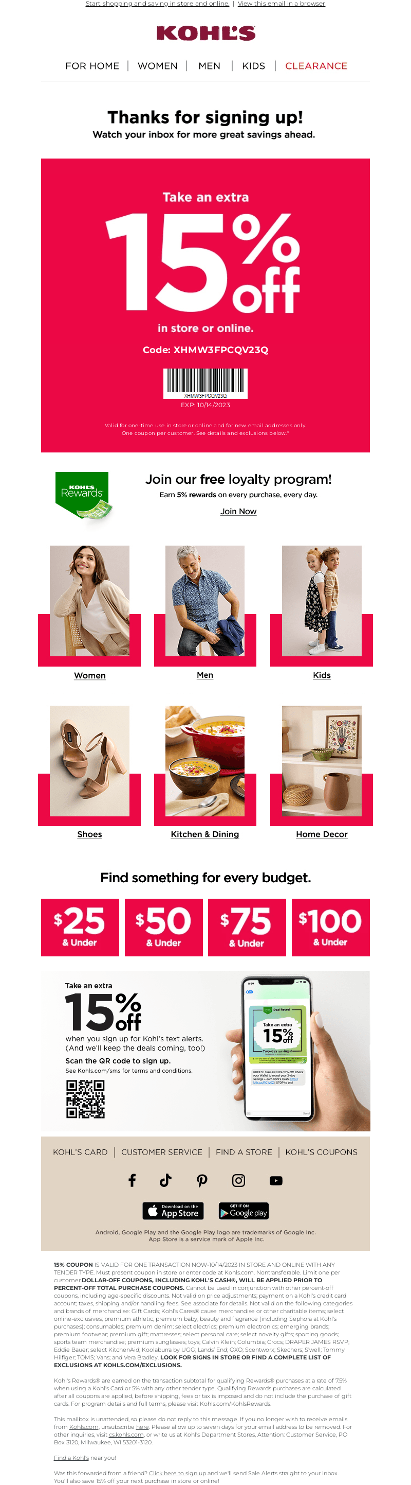 Wait for it … wait for it … your 15% off discount is here!