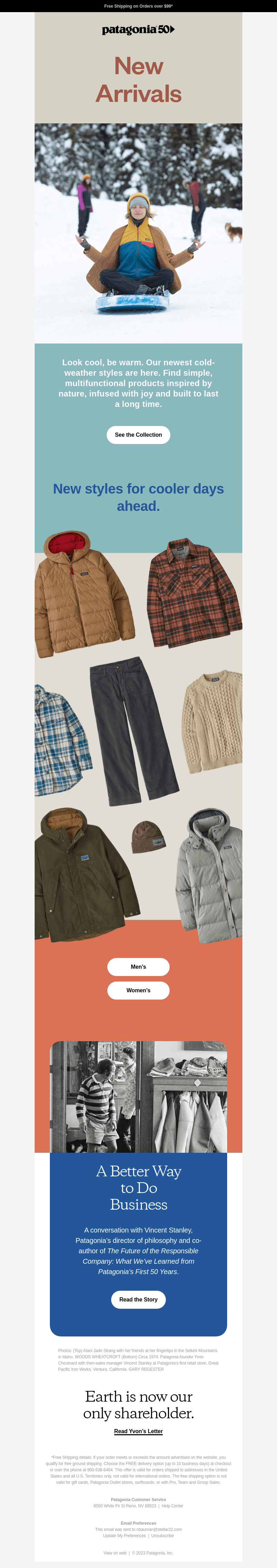 New arrivals for fall and winter