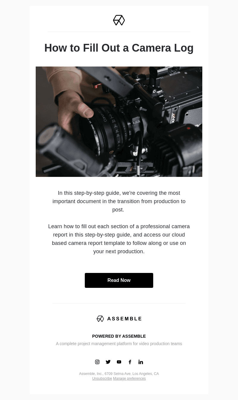 How to Fill Out a Camera Log | Step-by-Step Guide