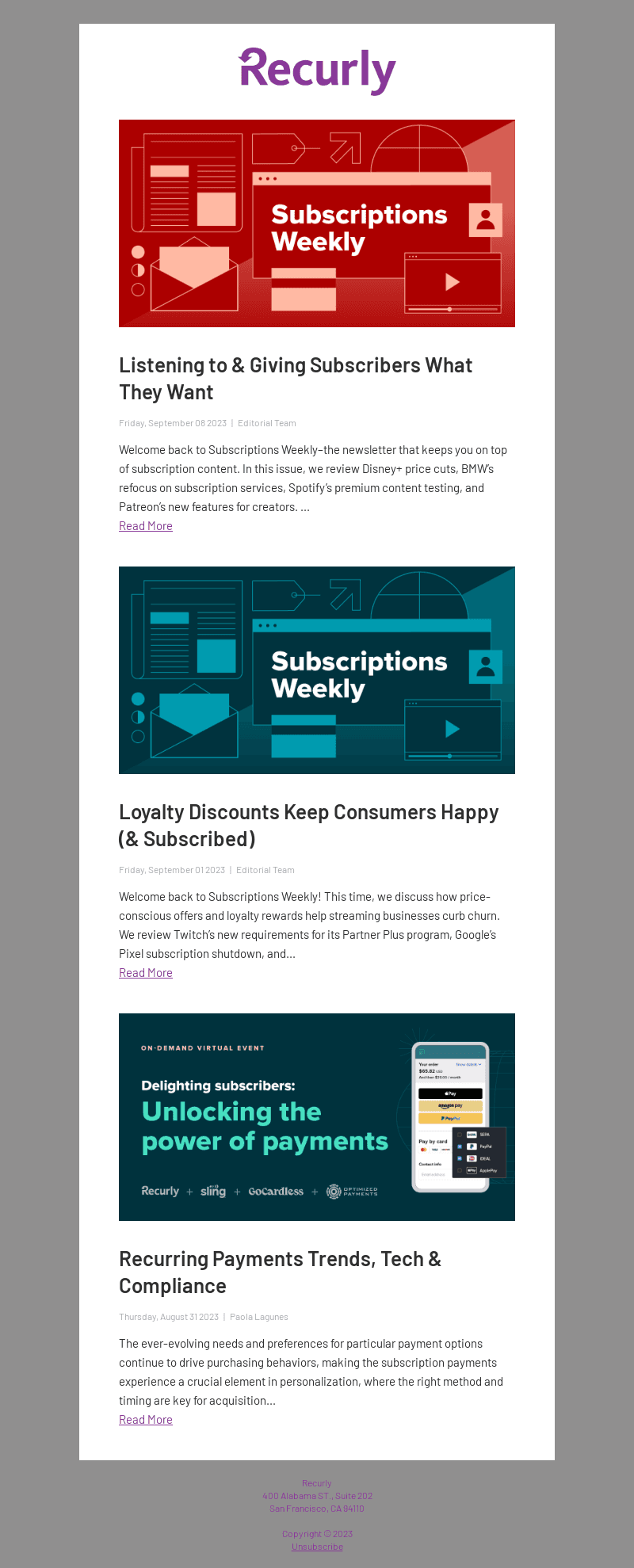 Your Weekly Recurly Blog Roundup
