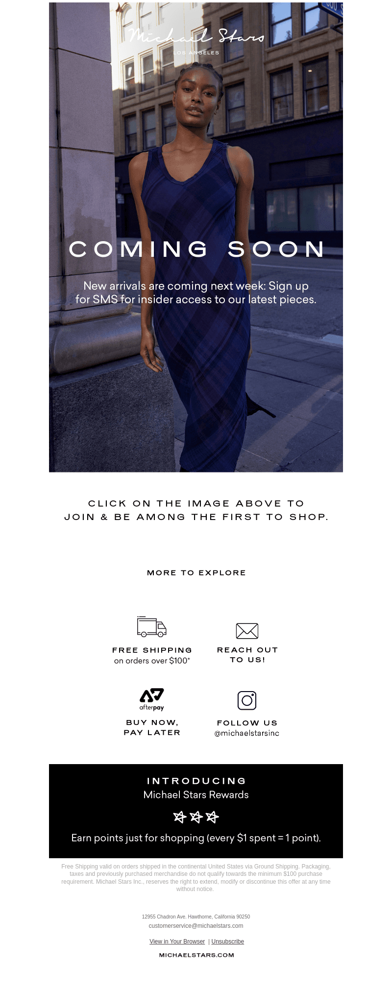 Insider access to new arrivals