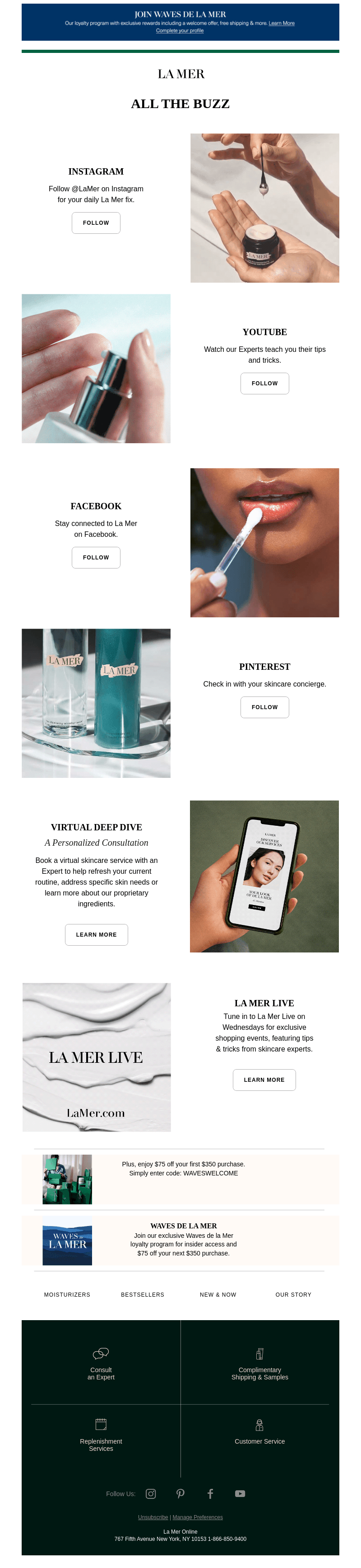 La Mer is everywhere & anywhere