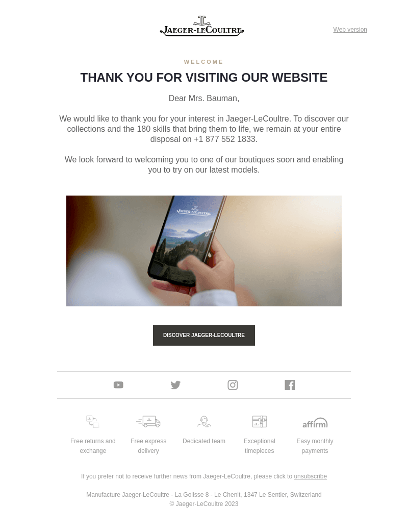 Jaeger-LeCoultre thanks you