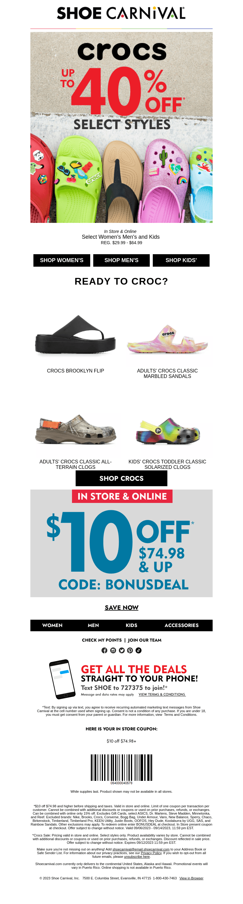 Open for​ Crocs up to 40% off 👀​