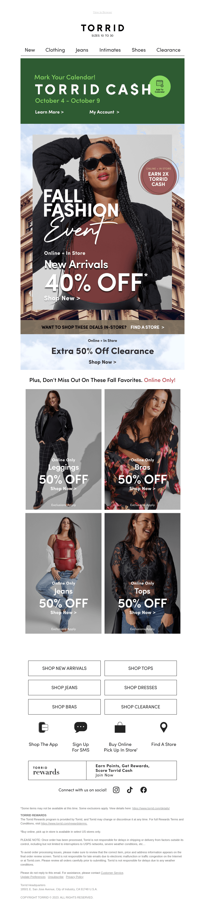 Fall Fashion Event starts NOW!