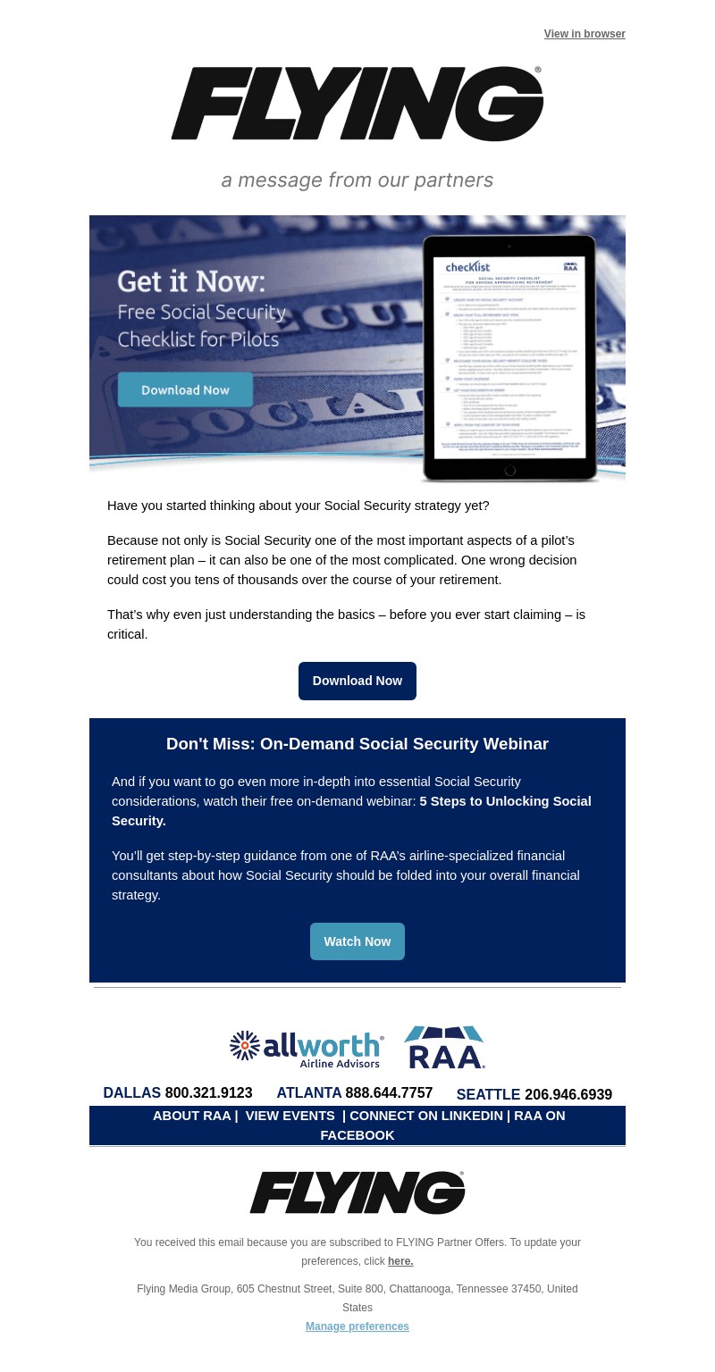 Social Security Must-Knows for Pilots [Checklist & Webinar]