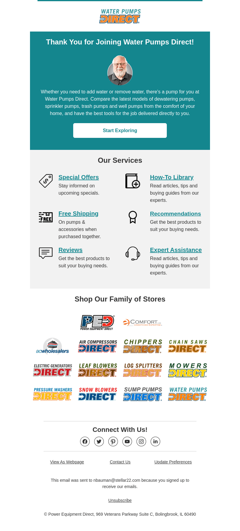 Thanks for Joining Water Pumps Direct!