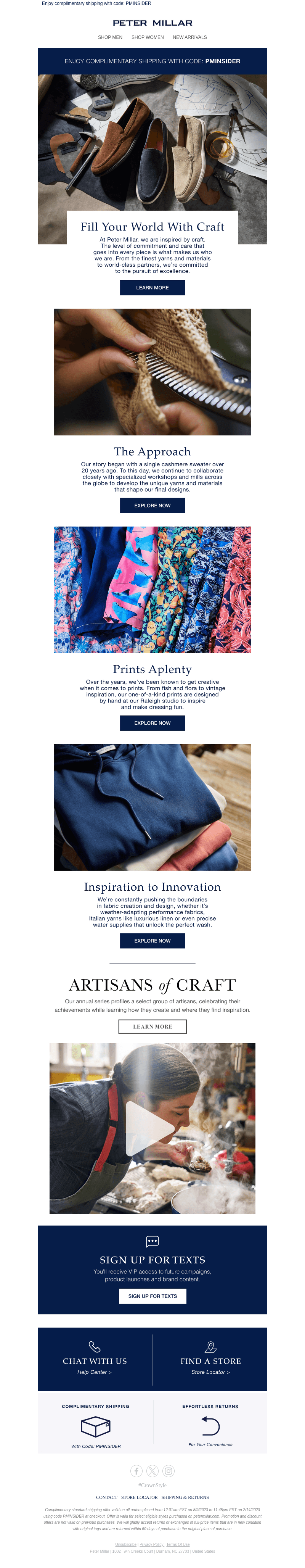 At Peter Millar, Craft Is Our Inspiration