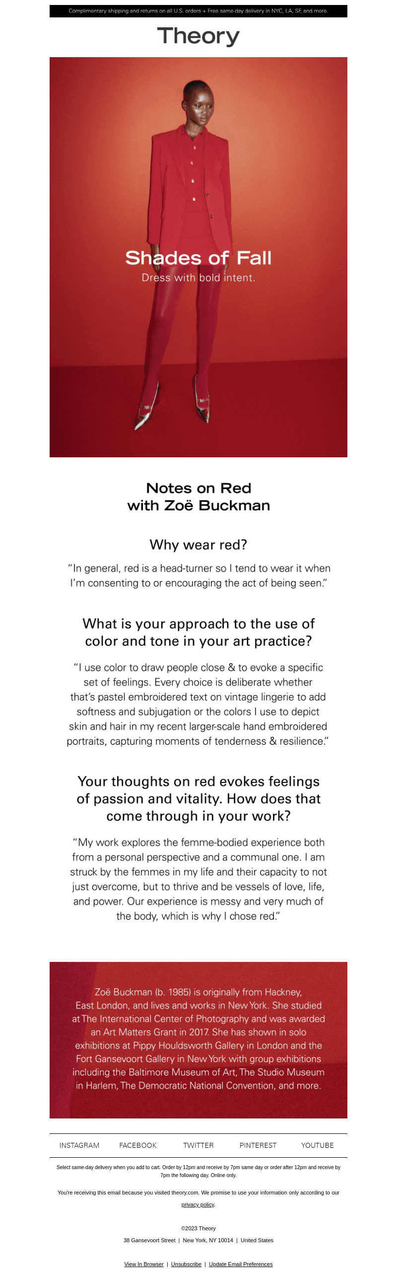 Zoe Buckman on Wearing Red