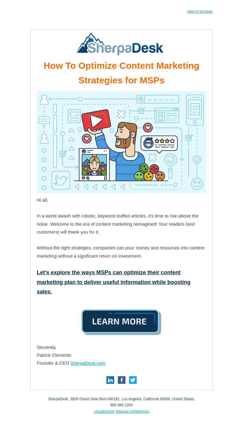 How To Optimize Content Marketing For MSPs