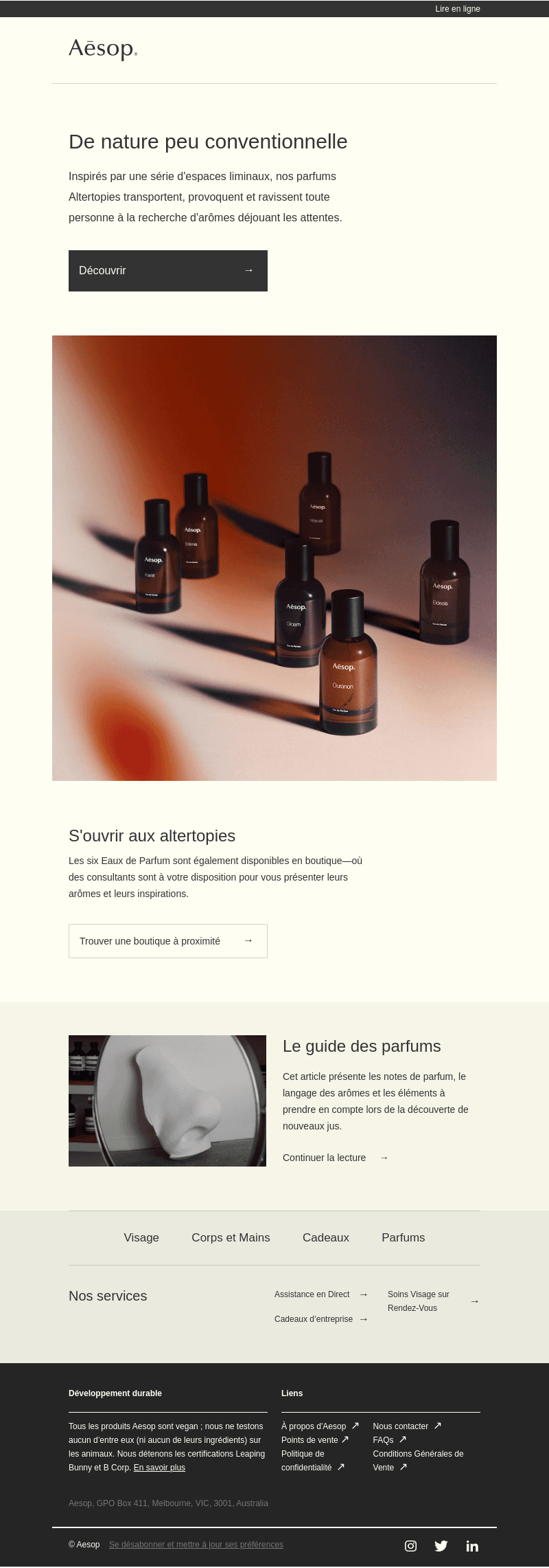 Des parfums pour satisfaire la curiosité