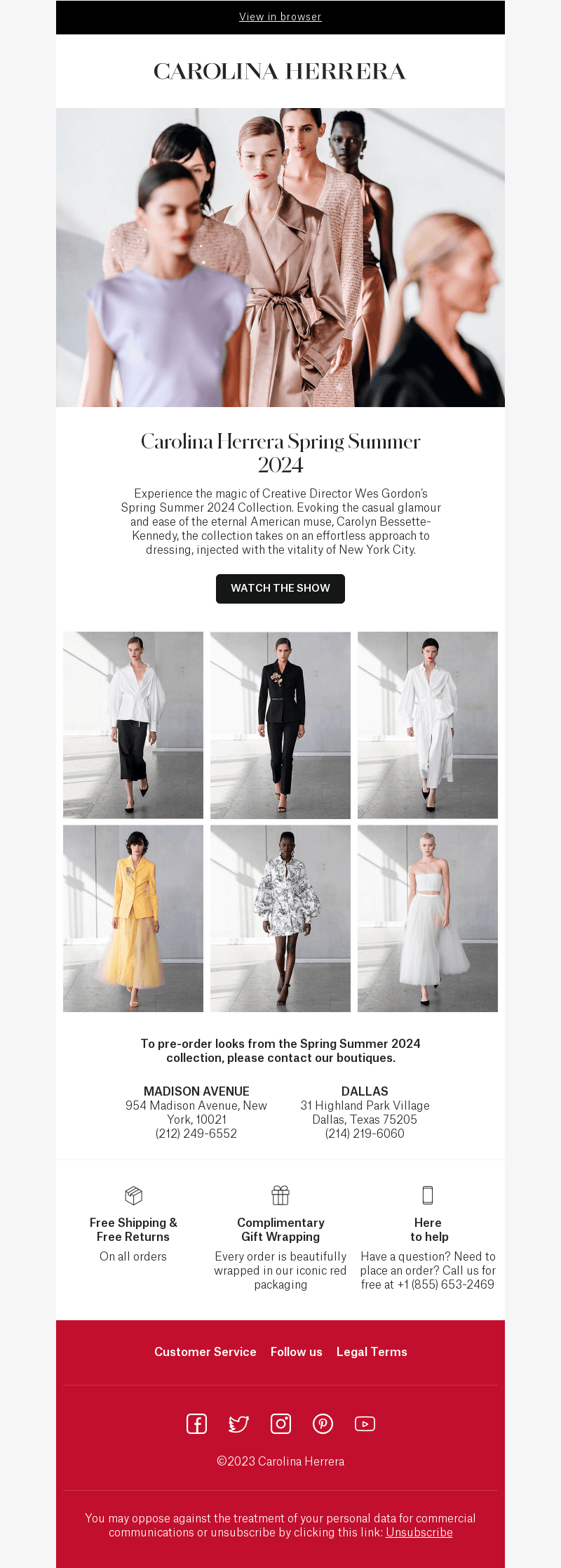 Introducing Carolina Herrera Spring Summer 2024