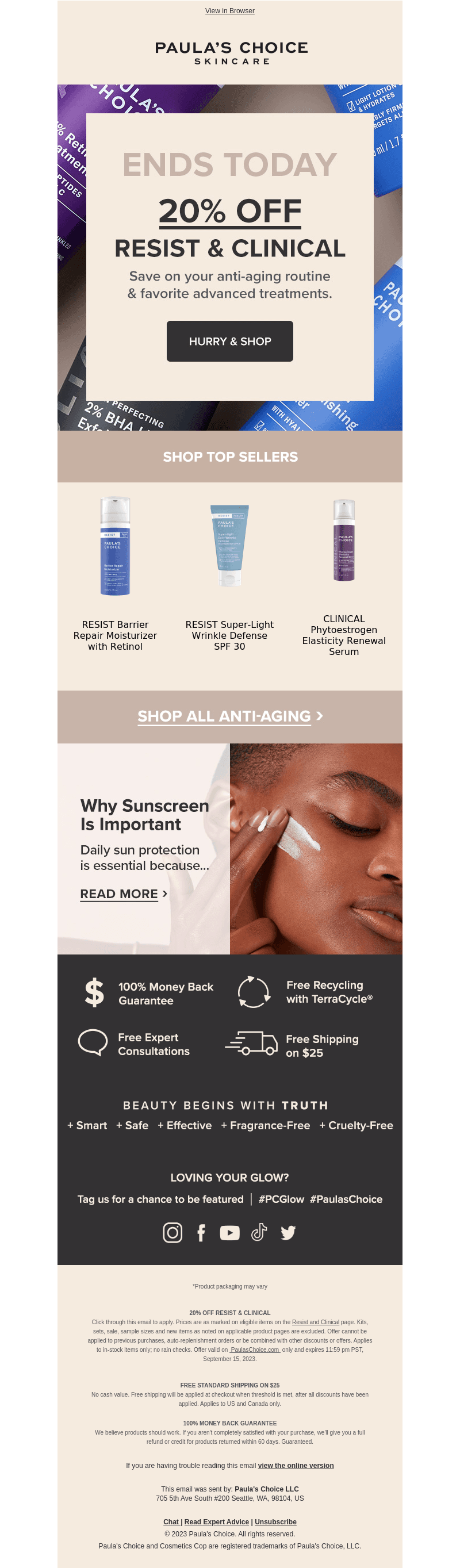 20% Off RESIST & CLINICAL Ends Today