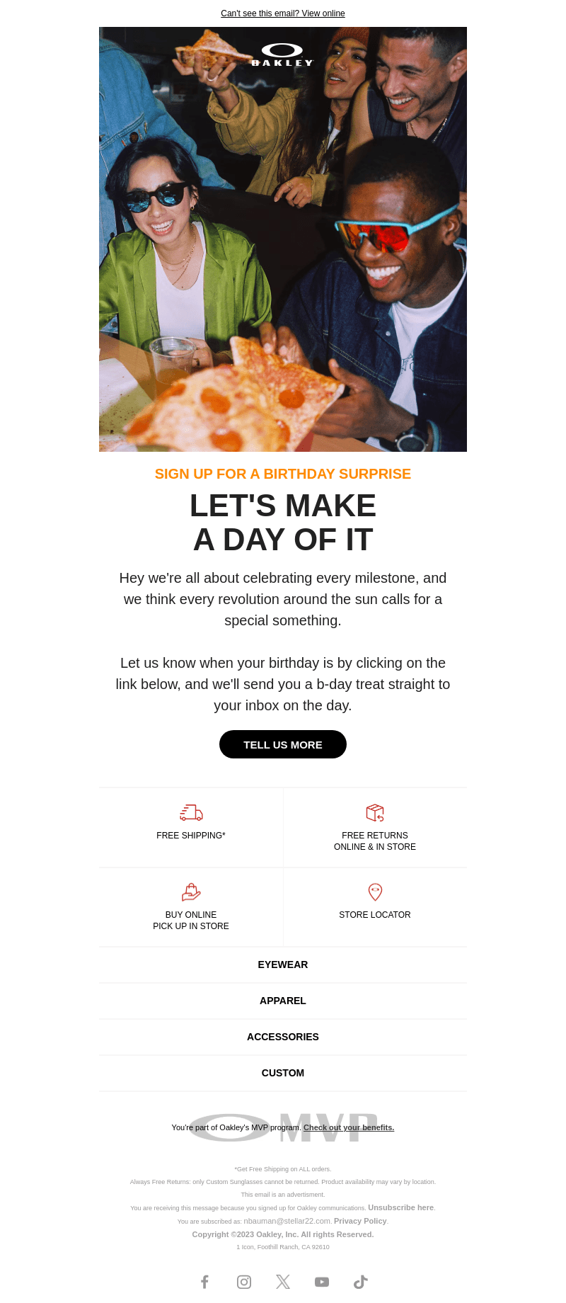 How Does A Birthday Surprise Sound?