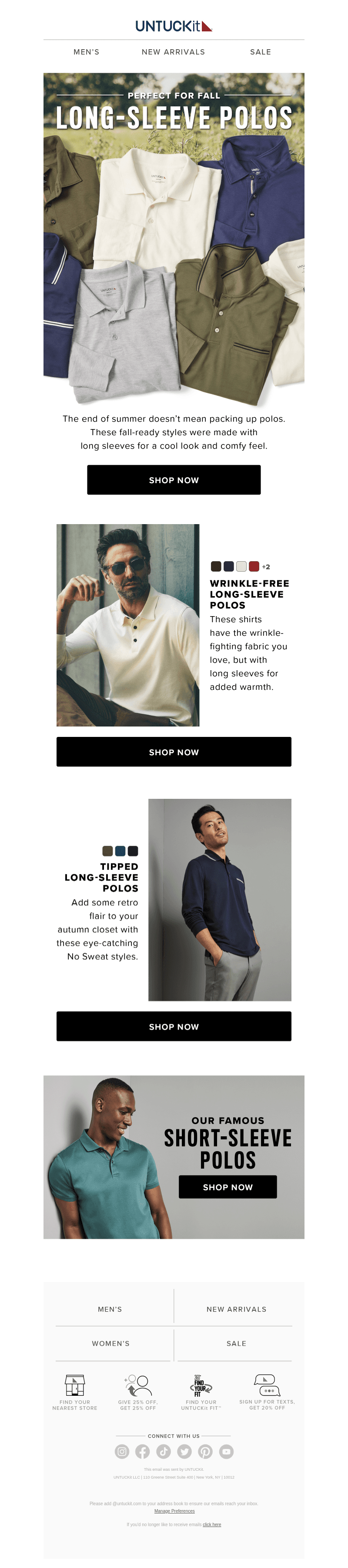 Your Fall Go-To: Long-Sleeve Polos