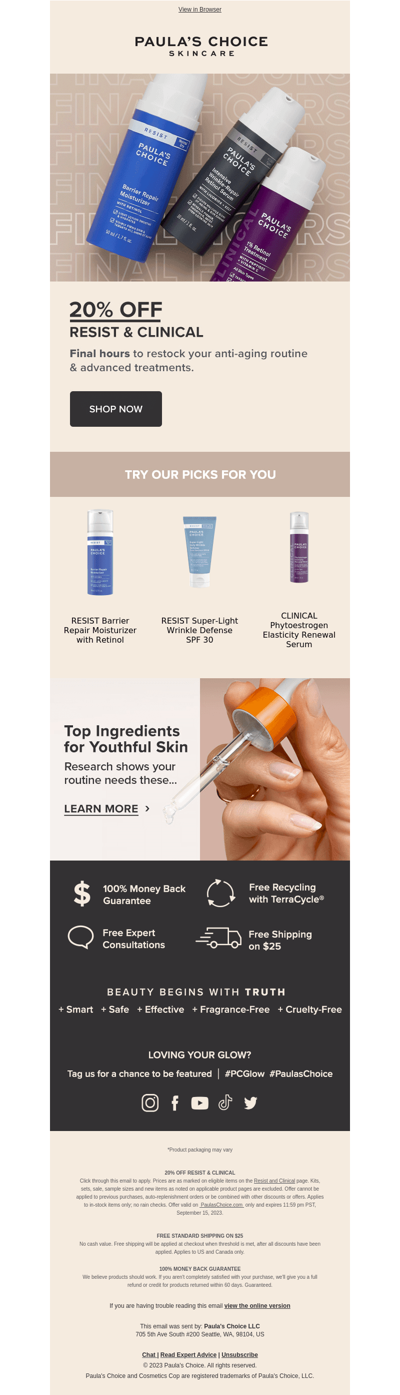 Final Hours 💙💜 20% Off Anti-Aging