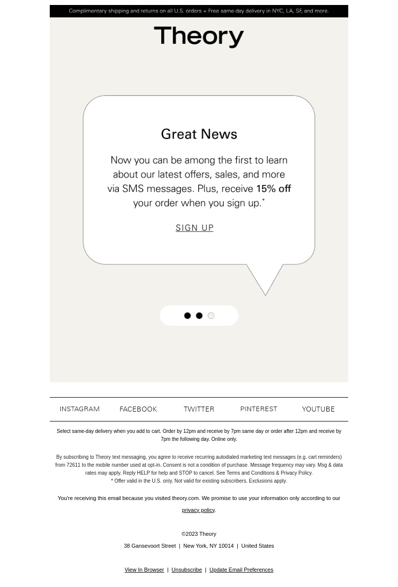 Enjoy 15% Off When You Sign Up