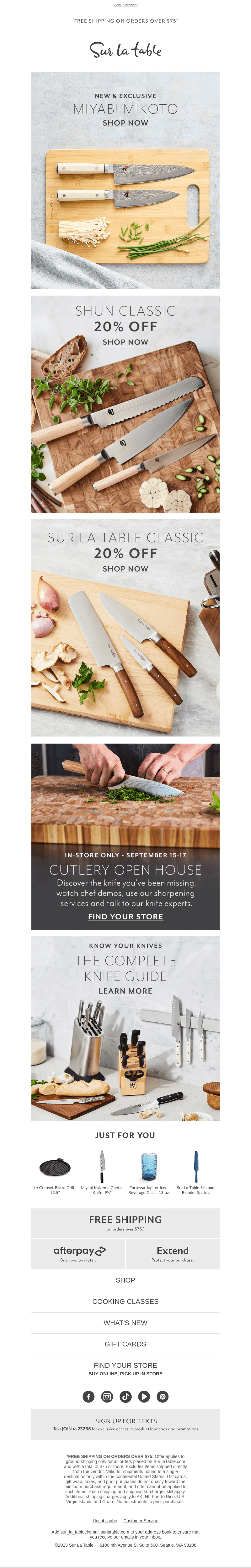 Stay sharp—visit our Cutlery Open House.