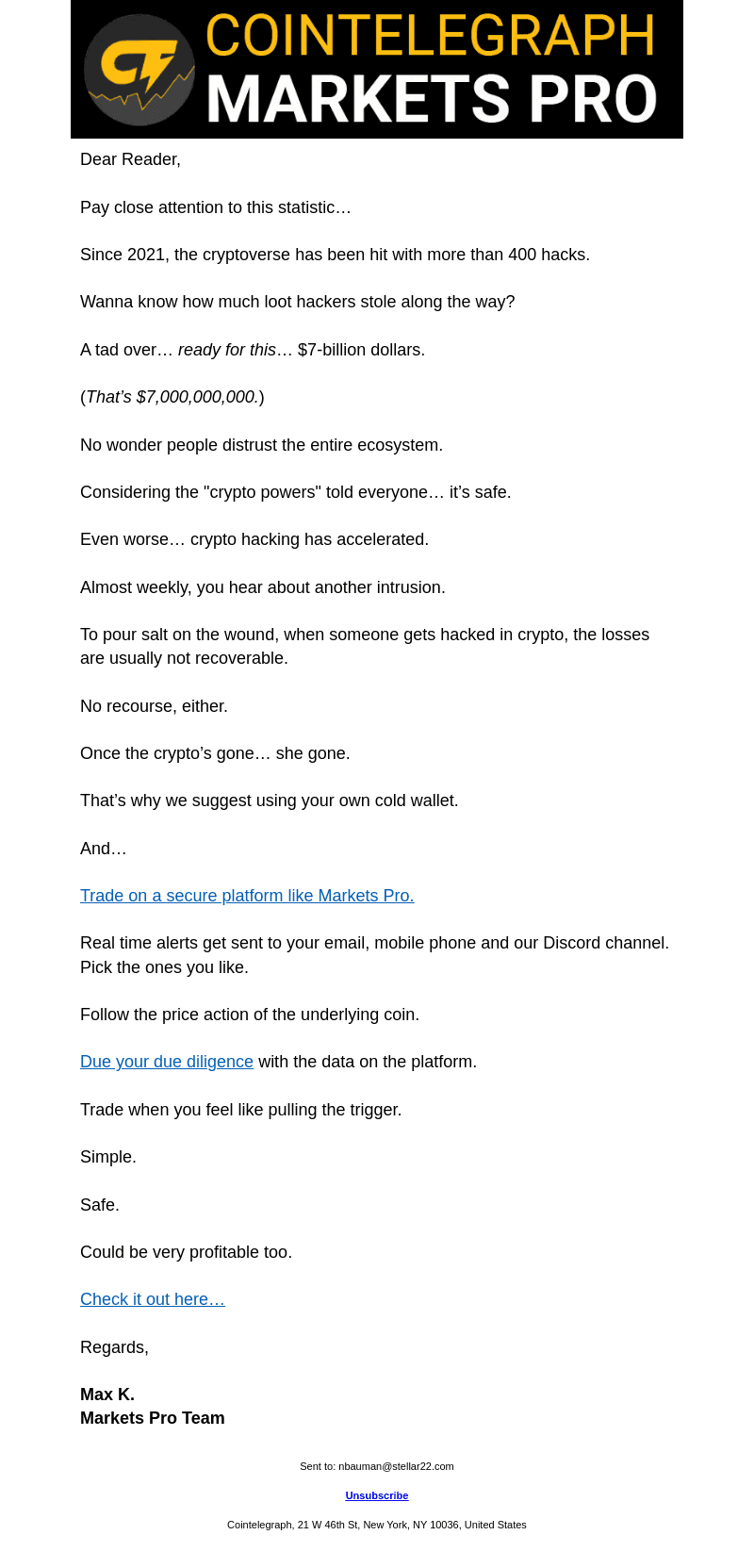 Tip to safer and easier crypto trading