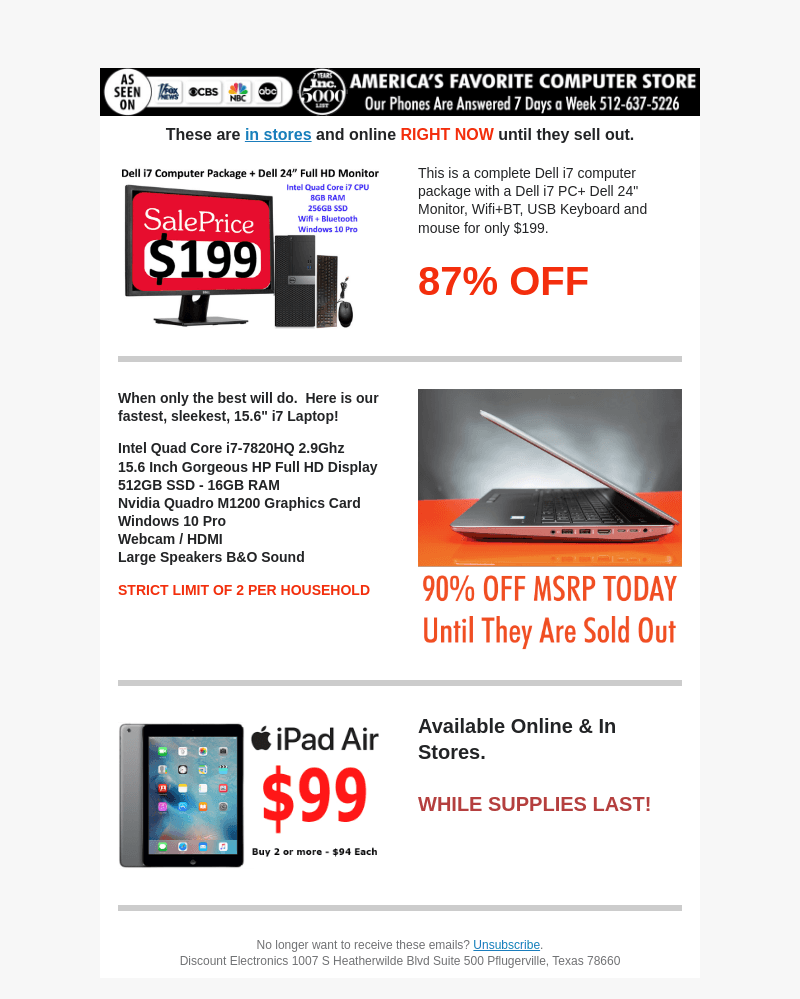 🔥 87% OFF Dell i7 PC Package, $99 Apple iPads 🍏