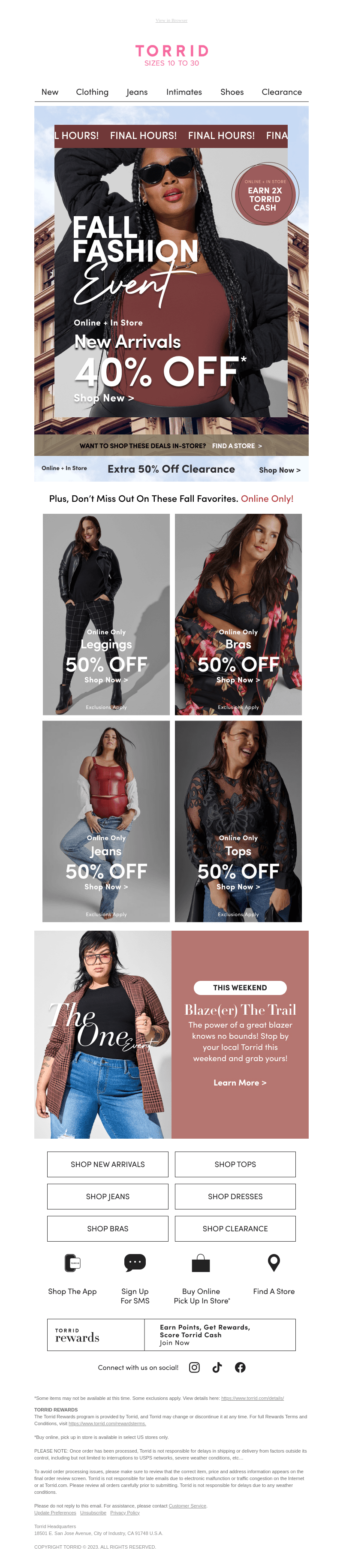 FINAL HOURS for 40% off NEW online + in stores