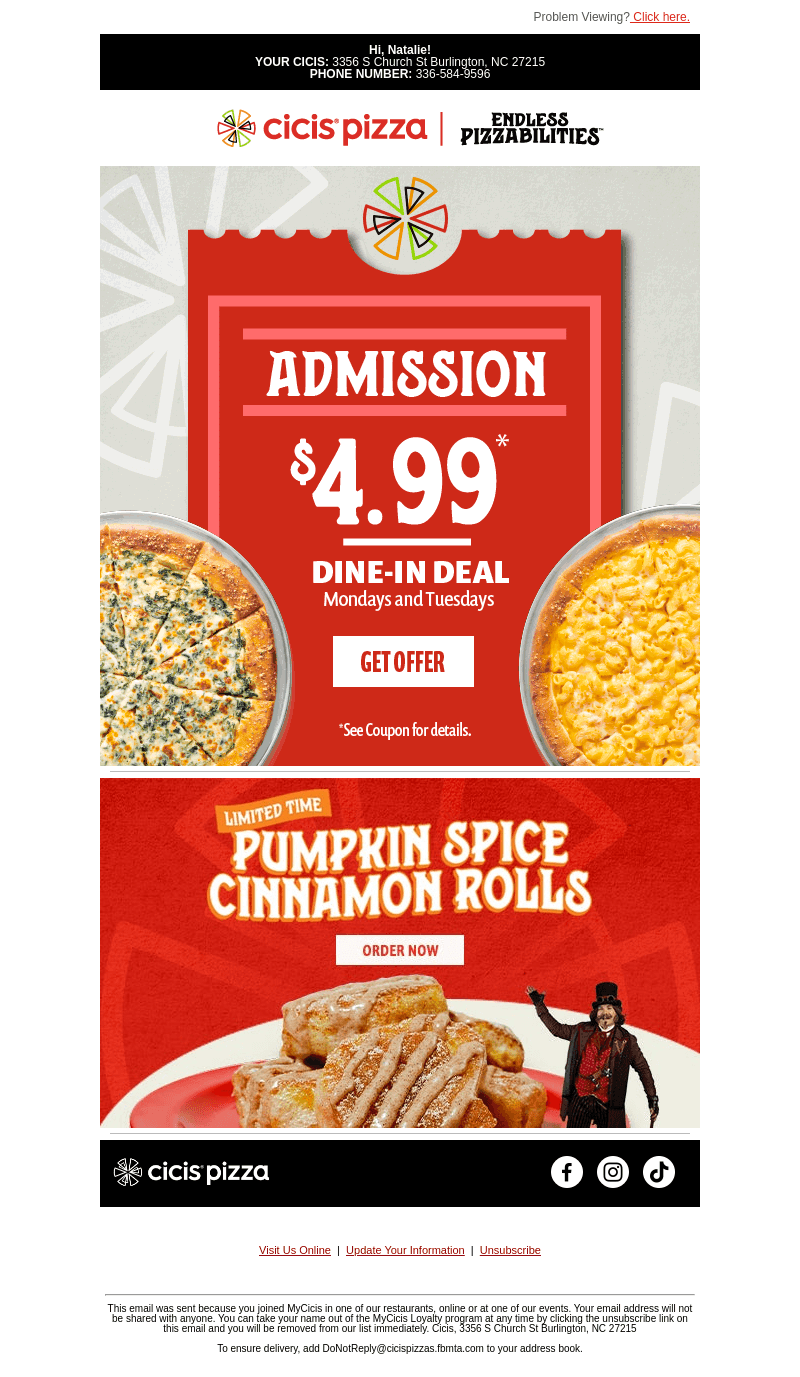 $4.99 Adult Buffet is BACK 🔥🍕