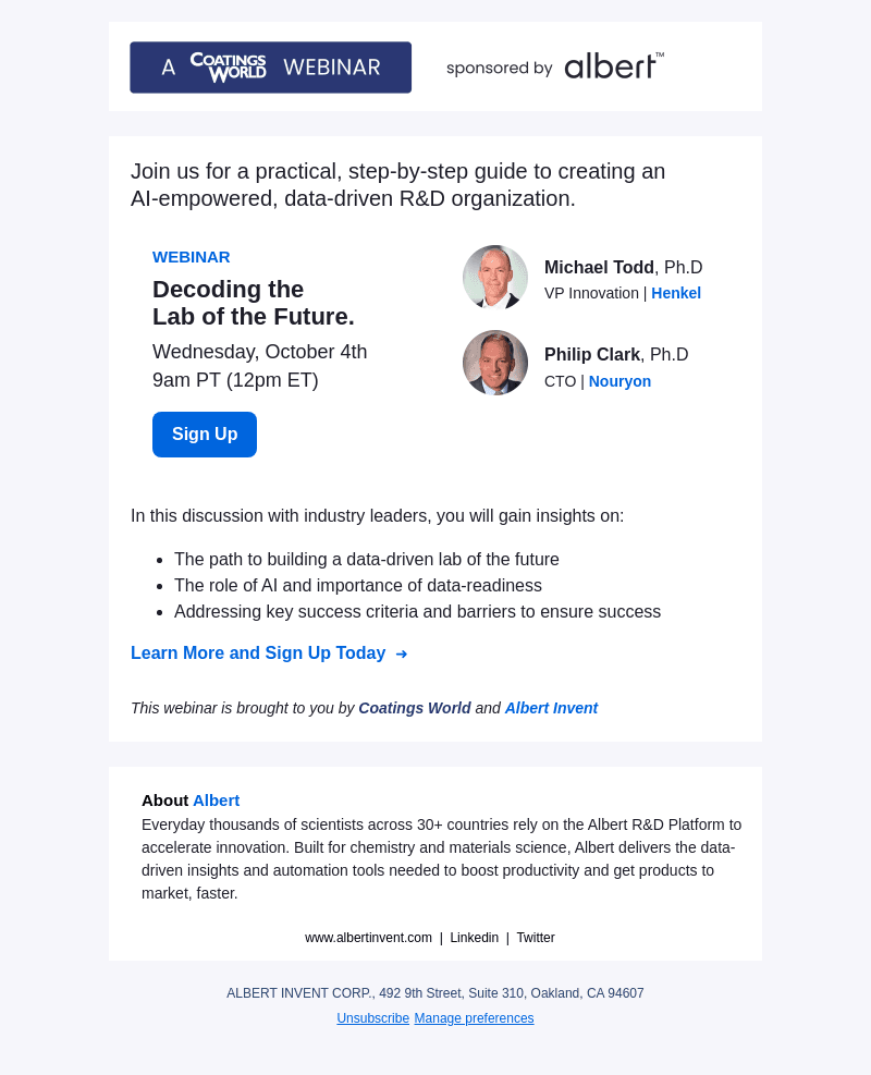 Decoding lab of the future - Oct 4 online event