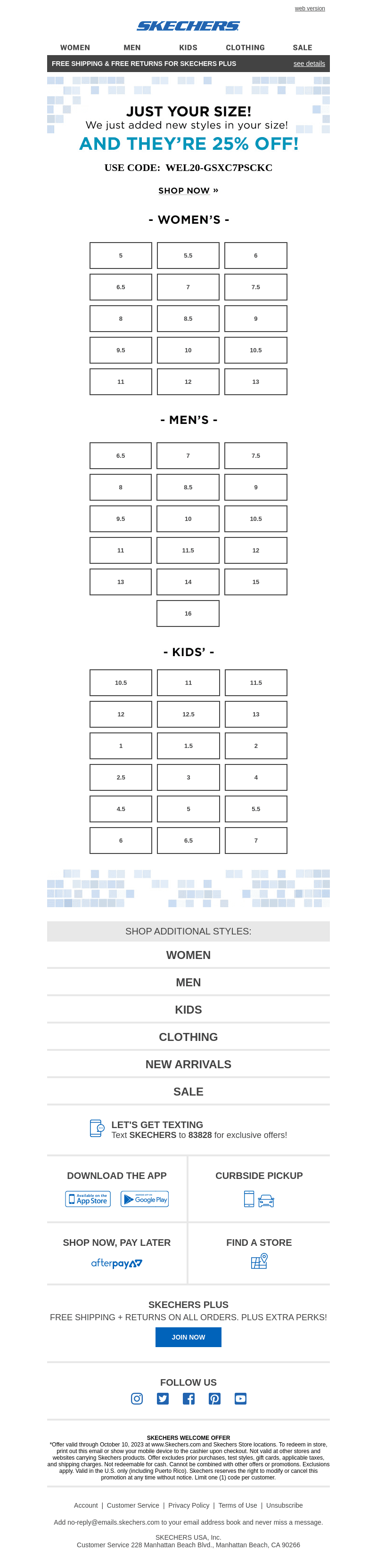 New styles just in your size!