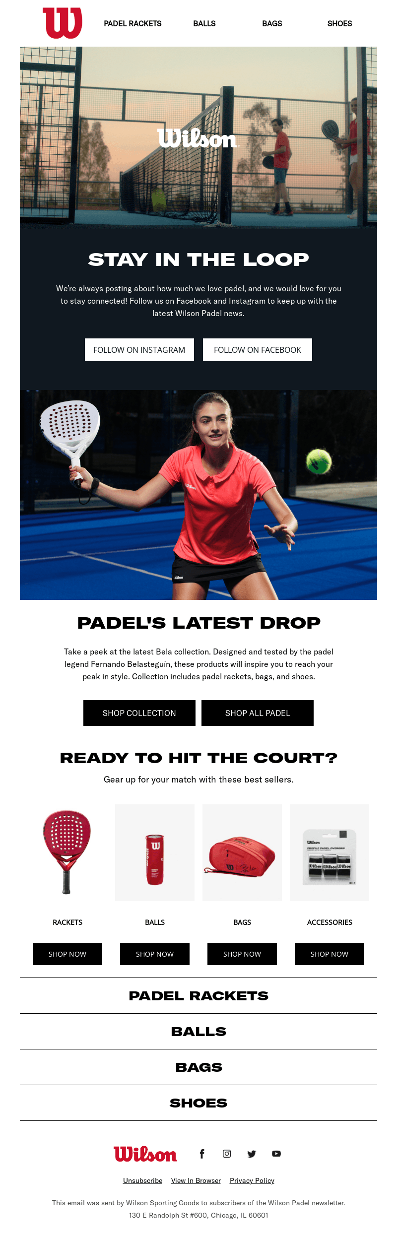 Stay in the loop with all things Padel!