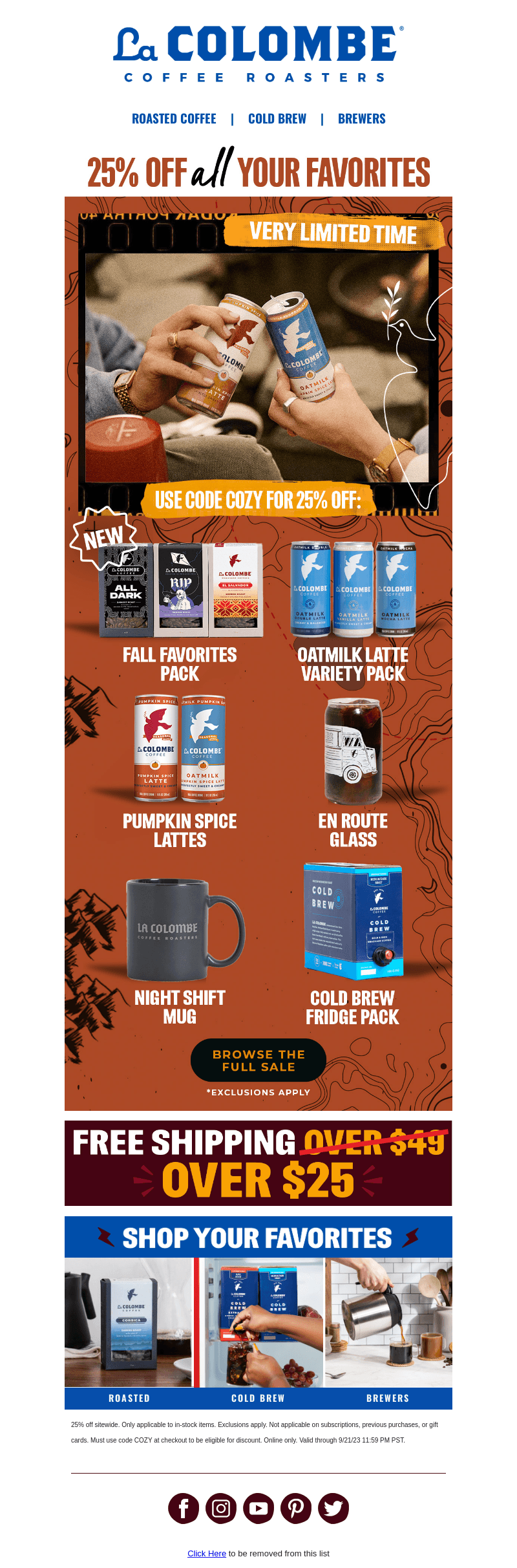 YOUR FAVORITE BREW IS 25% OFF