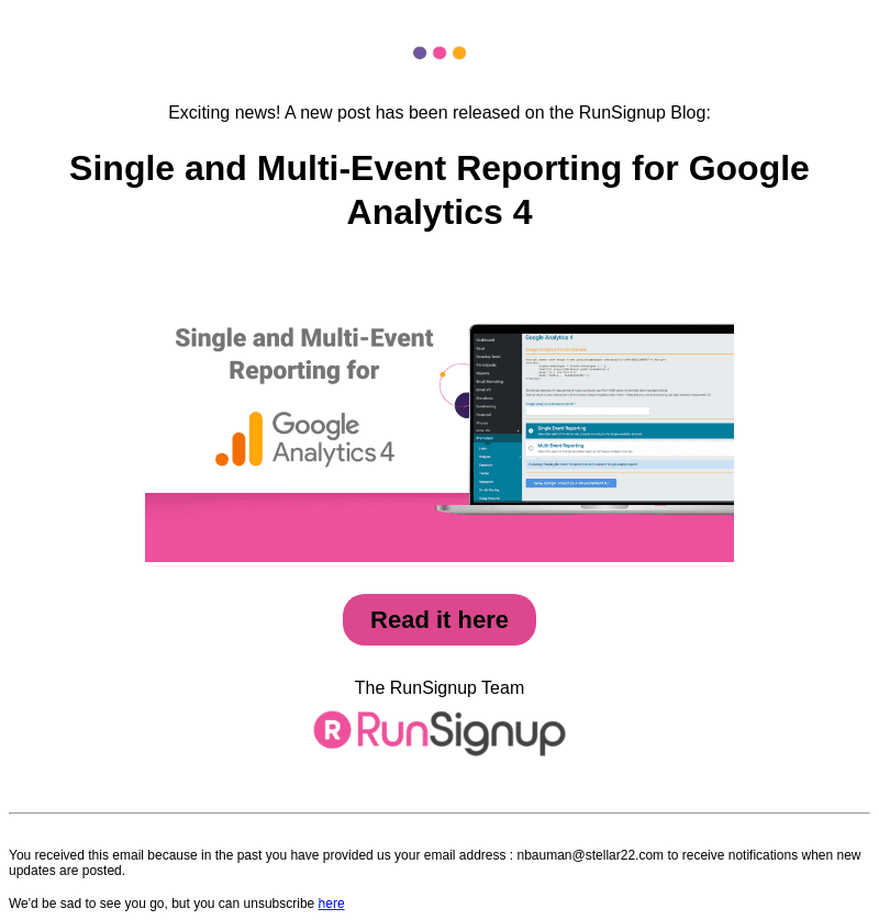 New Post! - Single and Multi-Event Reporting for Google Analytics 4