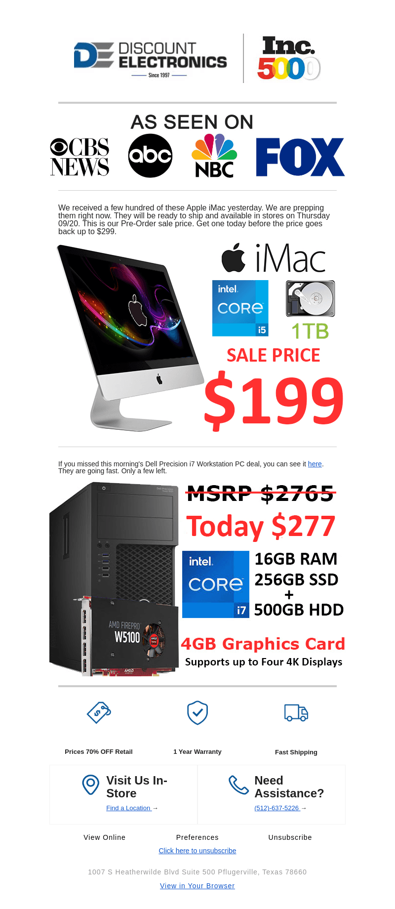 $199 Slim Apple iMac i5 2.7Ghz 1TB 🍏