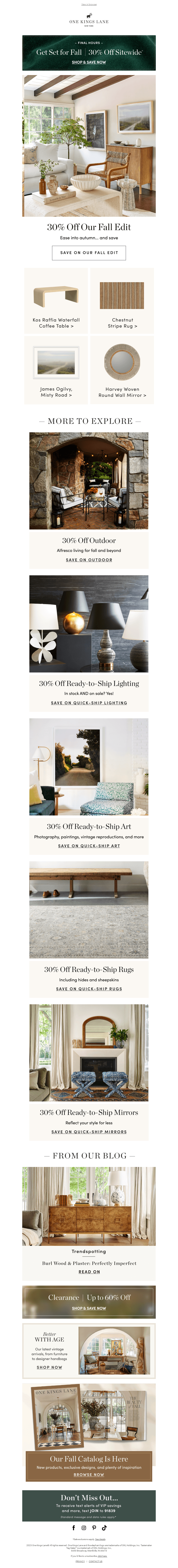 Final Hours for 30% Off*