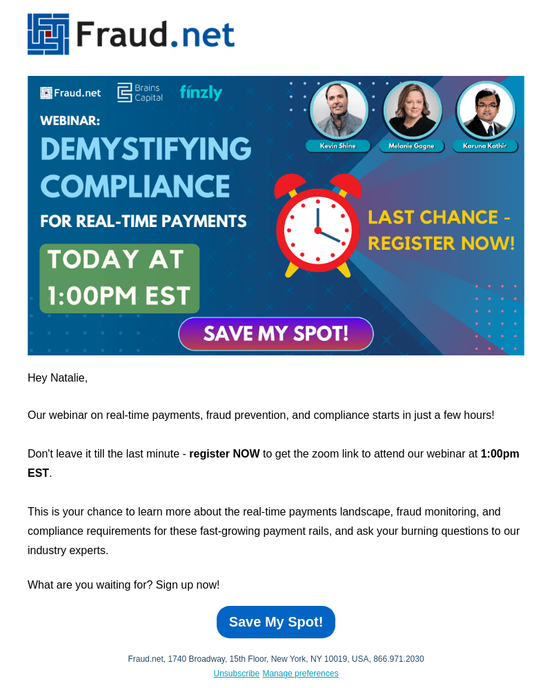 Fraud.net email from Thu, Sep 21, 2023