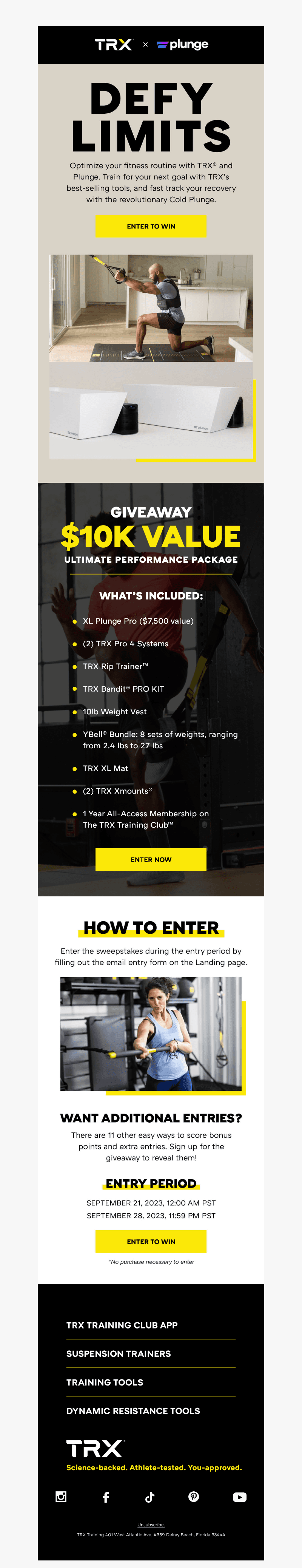 Win 10k Worth of Workout Equipment